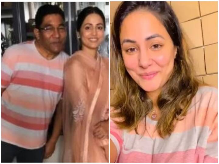 Hina Khan Wears Her Late Father’s T-Shirt During Live Session; Informs Fans That She Has Tested Negative For Covid Wearing Her Late Father’s T-Shirt Hina Khan Informs Fans That She Has Tested Negative For Covid During Live Session