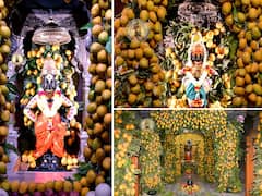 PHOTO : विठ्ठल आवडी प्रेमभाव... अक्षय्य तृतीयेनिमित्त विठुमाऊलीच्या गाभाऱ्याला आमराईचं रुप