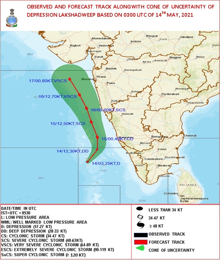 तोक्ते चक्रीवादळाच्या पार्श्वभूमीवर कोकण किनारपट्टीवर अलर्ट, वाऱ्यासह मुसळधार वृष्टीची शक्यता