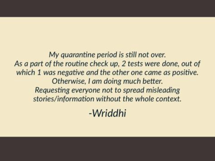 Don’t Spread Misleading Stories,' Says Wriddhiman Saha After Testing Covid-19 Positive For Second Time