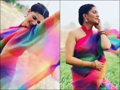 IN PICS | ‘Bigg Boss 11’ Contestant Sapna Choudhary’s Rainbow Saree Look Is Setting The Internet On Fire!
