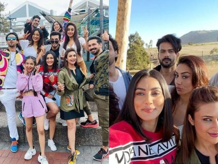 Khatron Ke Khiladi 11: केपटाउन में कंटेस्टेंट के साथ मस्ती कर रही हैं सना मकबूल, शेयर की तस्वीर khatron ke khiladi 11 sana makbul shared an image shweta tiwari divyanka tripathi capetown Khatron Ke Khiladi 11: केपटाउन में कंटेस्टेंट के साथ मस्ती कर रही हैं सना मकबूल, शेयर की तस्वीर