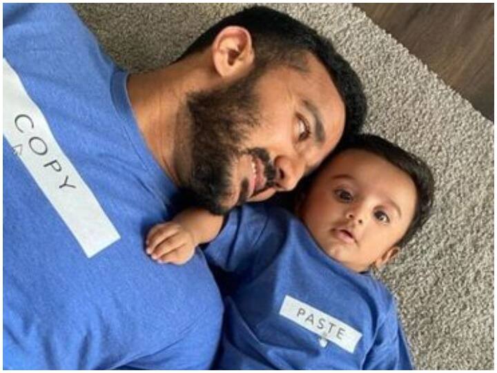 Anita Hassanandani shares photo of husband Rohit reddy and son Aarav Anita Hassanandani ने शेयर की पति रोहित और बेटे आरव की फोटो, लिखा -  'लाइफलाइन'