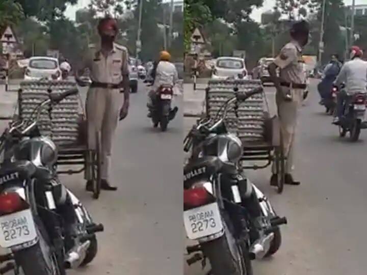 Punjab Police Captured Stealing Eggs From Roadside Cart, Gets SuspendedVideo Goes Viral Punjab Cop Stealing Eggs: রাস্তার ধারে ঠেলা গাড়ি থেকে ডিম চুরি পুলিশের!  ভাইরাল ভিডিও