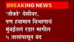 TAUKTAE चक्रीवादळ वेशीवर, पण हवामान विभागाचं मुंबईतील रडार मागील पाच तासांपासून ठप्प