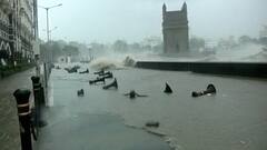 TAUKTAE Gate Way Of India : गेट वे ऑफ इंडिया भागातील फुटपाथ खचला, समुद्राच्या उंच लाटा रस्त्यावर