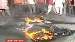 Narada Scam Probe: লকডাউন বিধি ধুলোয় উড়িয়ে এজেসি বোস রোডে টায়ার জ্বালিয়ে বিক্ষোভ সমর্থকদের