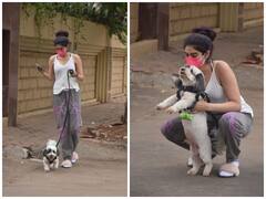 Khushi Kapoor Photos: डॉग को वॉक कराने के बहाने घर से निकलीं खुशी कपूर, सामने आईं ये तस्वीरें