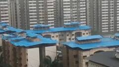 TAUKTAE Cyclone : मिरा रोडमधील इमारतींवरचे पत्रे उडाले, तोक्ते चक्रीवादळाचा राज्यभरात तडाखा