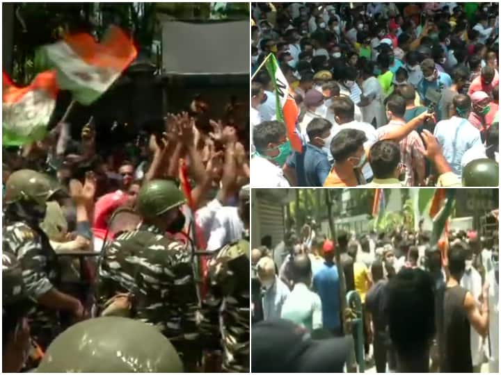 Narada Scam Case TMC Supporters Hold Protest Outside CBI Office Kolkata Four Leaders Arrested Watch Video WATCH | Police Lathicharge As TMC Supporters Hold Protest Outside CBI Office Over Arrest Of 4 Leaders In Narada Scam Case