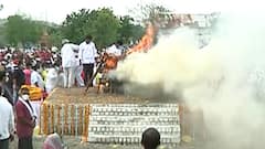 Rajiv Satav Funeral : राजीव सातव अनंतात विलीन; कळमनुरीत शासकीय इतमामात अंत्यसंस्कार
