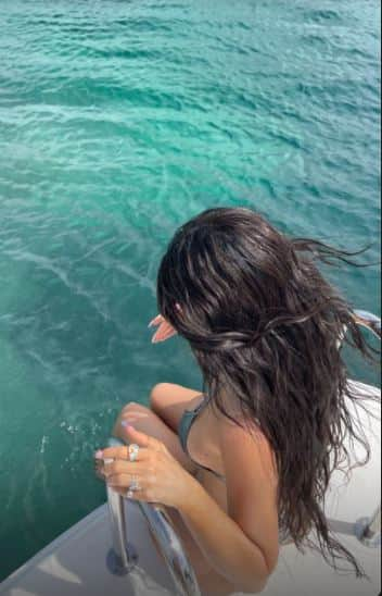 Kylie Jenner Tiny Silver Bikini While Posing On A Yacht