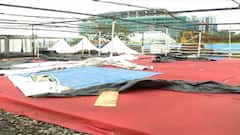 'तोक्ते' चक्रीवादळामुळे BKC लसीकरण केंद्राचं मोठं नुकसान ; केंद्र पूर्ववत करण्याचं मनपासमोर आव्हान