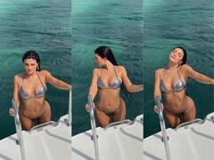 Kylie Jenner Photos: काइली जैनर ने याच पर बिकिनी लुक में दिया पोज़, मॉडल का हॉट अवतार देख फैन्स हुए शॉक्ड