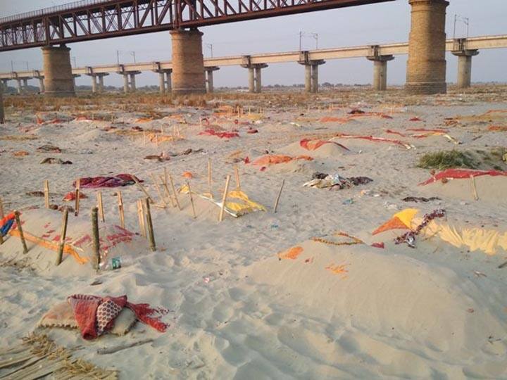 Ban on dead bodies grounded at Ganga river bank in Prayagra ann एबीपी गंगा की खबर का असर, प्रयागराज में गंगा किनारे शवों को दफनाने पर लगी पाबंदी