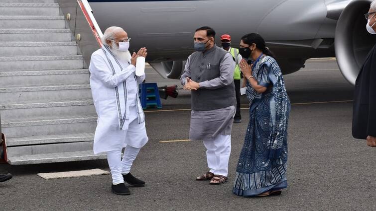 Cyclone Tauktae: Know will receives PM Modi at Bhavnagr airport for an aerial survey વડાપ્રધાન મોદી  વાવાઝોડાથી પ્રભાવિત ગુજરાતની મુલાકાતે ભાવનગરમાં તેમને આવકારવા કયા 5 મહાનુભાવો રહ્યા હાજર ?