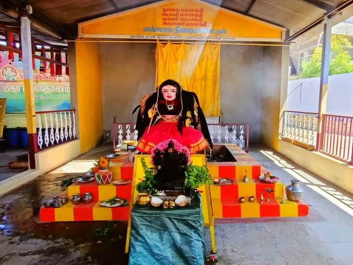 corono devi idol at coimbatore கோவையில் கொரோனா தேவி சிலை; 48 நாள் மகா யாகத்துடன் பிரதிஷ்டை
