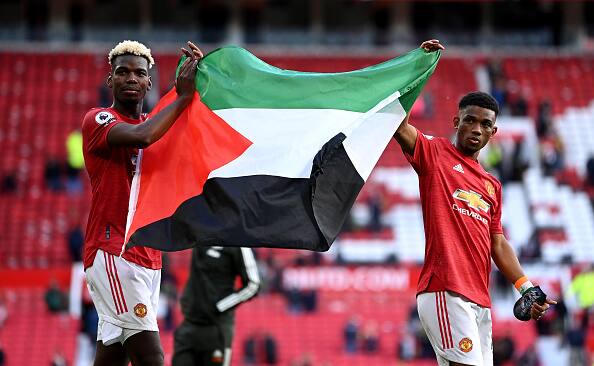 EPL: Paul Pogba & Diallo Carry Palestine Flag After Manchester United Vs Fulham Draw EPL: Paul Pogba & Diallo Carry Palestine Flag After Manchester United Vs Fulham Draw