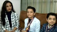 दीडशे देशात घेतल्या जाणाऱ्या गणिताच्या परीक्षेत पटकावलं सुवर्णपदक,जिनांश आणि शेनाय देढीयासोबत बातचीत