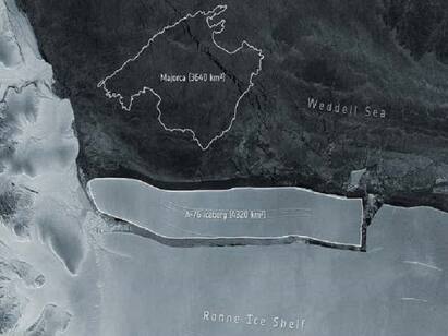 Worlds largest iceberg has just broken off an Antarctic ice shelf Largest Iceberg A-76 | அண்டார்டிகாவில் இருந்து உடைபட்ட உலகின் மிகப்பெரிய பனிப்பாறை.. இனி என்னாகும்?
