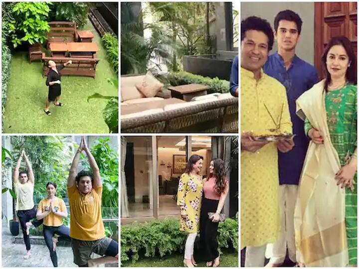 मास्टरब्लास्टर सचिन तेंडुलकरने क्रिकेटविश्वात अनेक विक्रम प्रस्थापित केले आहेत. केवळ क्रिकेटच्या मैदानातच नाही तर बिझनेसमध्येही सचिनचं नाव आहे. सचिन तेंडुलकरने आपल्या कमाईचा मोठा भाग आलिशान घरावर खर्च केला आहे. पाहूया सचिन तेंडुलकरच्या घराचे फोटो.