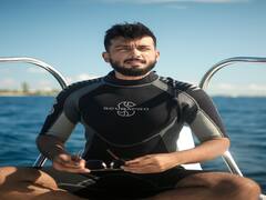 கடல் ராசாவான காளிதாஸ் ஜெயராமின் மாலத்தீவு பயணம்!