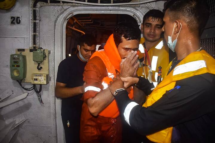 Workmen rescued from the barge P305 narrated their horrifying experience,