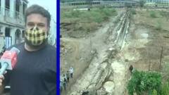 Ahmedabad:વાવાઝોડા દરમિયાન આ સોસાયટીમાં 19 ફુટ ઊંડે નંખાયેલી પાઈપલાઈન રોડ તોડીને આવી ઉપર,જુઓ વીડિયો