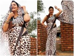 साड़ी में फिर धड़काया Sapna Chaudhary ने फैन्स का दिल, इस अंदाज में खेत में करवाया फोटोशूट