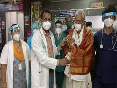 கொரோனாவை வென்ற 95 வயது முதியவர் - கைதட்டி வழி அனுப்பிய மருத்துவர்கள்