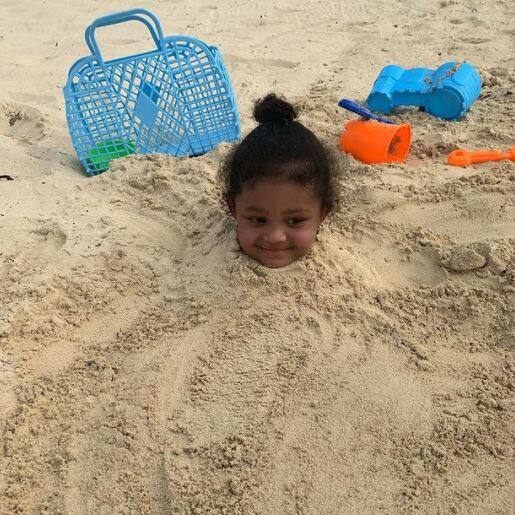 Kylie also treated fans with this adorable snap of her 3-year-old daughter Stormi Webster. [pic credit: Instagram]