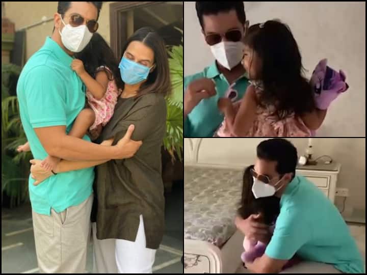 Angad Bedi Meets His Wife Neha Dhupia, Daughter Mehr After 16-Day Isolation Tests Negative For COVID-19, Watch Video WATCH: Angad Bedi Recovers From COVID-19, Shares Cute Video Of Meeting Wife Neha Dhupia & Daughter Mehr After 16-Day Isolation