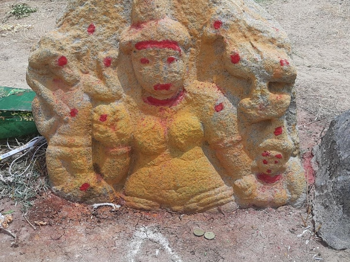 உத்தரமேரூர் அருகே 1200 ஆண்டுகள் பழமையான மூத்த தேவி சிலை கண்டுபிடிப்பு