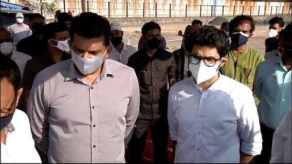 Aditya Thackeray ने मुंबई के मलाड वेस्ट में किया जंबो कोविड सेंटर का दौरा