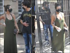 IN PICS | Malaika Arora Slays In A Green Maxi Dress As She Gets Clicked With Son Arhaan Khan In Mumbai