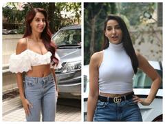 Nora Fatehi की इन पांच तस्वीरों ने किया साबित, कभी गलत नहीं जाता White क्रॉप टॉप और Blue Jeans का कॉम्बिनेशन