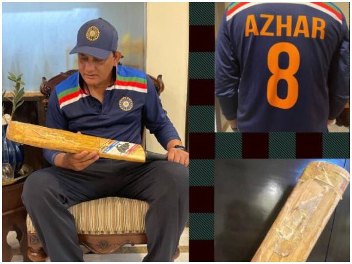 जिस बल्ले से Mohammad Azharuddin ने टेस्ट में बनाया था World Record, एक बार फिर थामा वही बैट