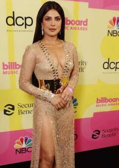 IN PICS: Priyanka Chopra Dazzles In Gold As She Poses Alongside Hubby Nick Jonas On The Red Carpet Of 2021 Billboard Music Awards!