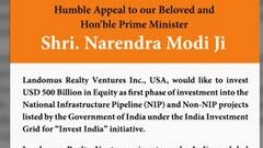 भारतामध्ये 500 बिलियन डॉलर गुंतवणूक करायची इच्छा असल्याचं थेट पंतप्रधानांनाच आवाहन, काय आहे ही जाहिरात?