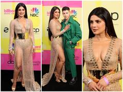 IN PICS: Priyanka Chopra Dazzles In Gold As She Poses Alongside Hubby Nick Jonas On The Red Carpet Of 2021 Billboard Music Awards!