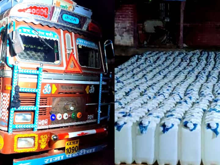 Seizure of kerosene smuggled in a lorry to Pondicherry புதுச்சேரி போதைக்கு மகாராஷ்டிரா எரிசாராயம் கடத்தல்; தமிழகத்தில் சிக்கியது 20 ஆயிரம் லிட்டர்!