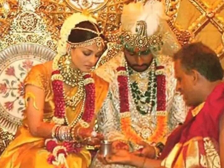 वहीं ऐश्वर्या राय ने अपने शादी वाले दिन के लिए लहंगा नहीं बल्कि गहरे गोल्डन कलर की कांजीवरम साड़ी को चुना था. मीडिया रिपोर्ट की मानें तो ऐश्वर्या राय की पूरी साड़ी में सोने के धागों का काम किया गया था. आप भी ऐश्वर्या का ब्राइड लुक को कैरी कर सकती हैं और अपने शादी वाले दिन उनके लुक को कैरी करके उनकी तरह खूबसूरत दिखाई दे सकती हैं. आपको बता दें कि ऐश्वर्या राय-अभिषेक बच्चन ने साल 2007 में शादी की थी.