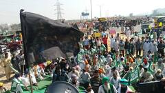 ਕੇਂਦਰ ਸਰਕਾਰ ਖ਼ਿਲਾਫ਼ ਕਿਸਾਨਾਂ ਦੇ 'ਕਾਲੇ ਝੰਡੇ'