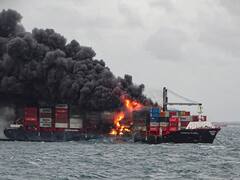 India Sends Help to Sri Lankan Navy To Douse Flames On Fire-Hit Cargo Ship