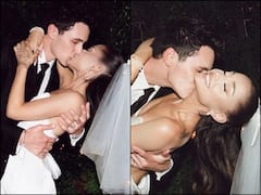 Ariana Grande First Wedding Pics: Singer Locks Lips With Hubby Dalton Gomez, Looks Stunning In Vera Wang Gown