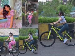 In Pics : मुंबईच्या रस्त्यांवर कपूर कुटुंबातील बहिणींची जोडी सायकलवरुन फेरफटका मारते तेव्हा...