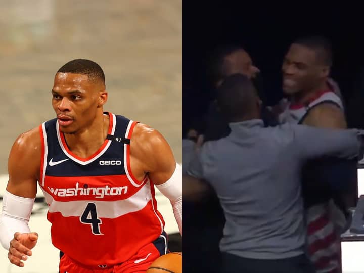 Fan Pours Popcorn Over NBA Russell Westbrook Who Gets Angry As He Had To Leave The Game Due To Injury NBA Playoffs 2021: Unruly Fan Pours Popcorn Over Injured Russell Westbrook l Check Video & Reactions