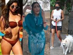 पूल में Suhana Khan, घूंघट में Sapna Choudhary, Pet को घुमातीं Malaika Arora, कुछ इस तरह छाए रहे Bollywood Celebs
