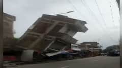 Three-storey building crumbles within seconds in Bihar's Jahanabad