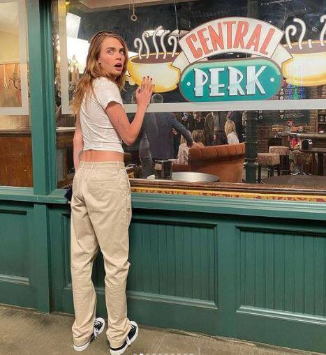 The 28-year-old model Cara, was one of many A-list celebs  including Lady Gaga and Justin Bieber to appear in the highly-anticipated HBO Max's Friends reunion special. [pic credit: Instagram/ Cara Delevingne]